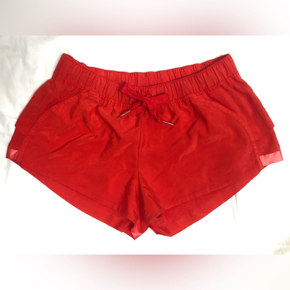 Adidas by Stella McCartney ultralight red running shorts reflective stripe S